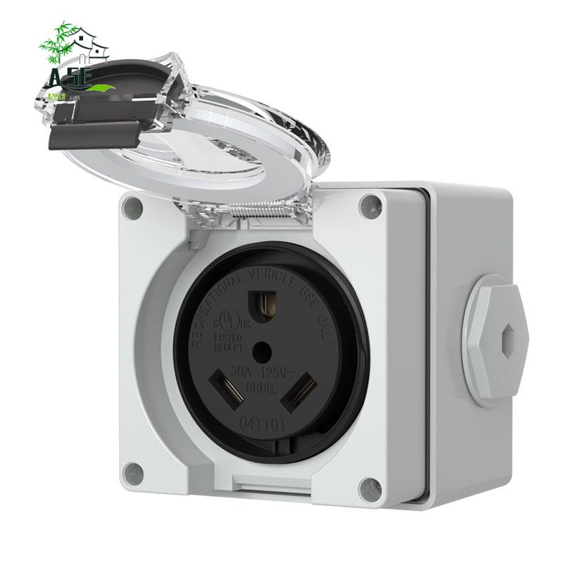 Outdoor Power Receptacle Box - A05E-30Amp Power Outlet Box,125Volt NEMA TT-30R