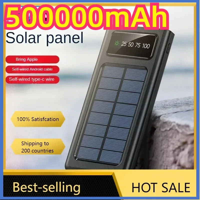 Outdoor Power Distribution Panel - 500000MAH Solar Power Bank, Convenient Ultra-thin
