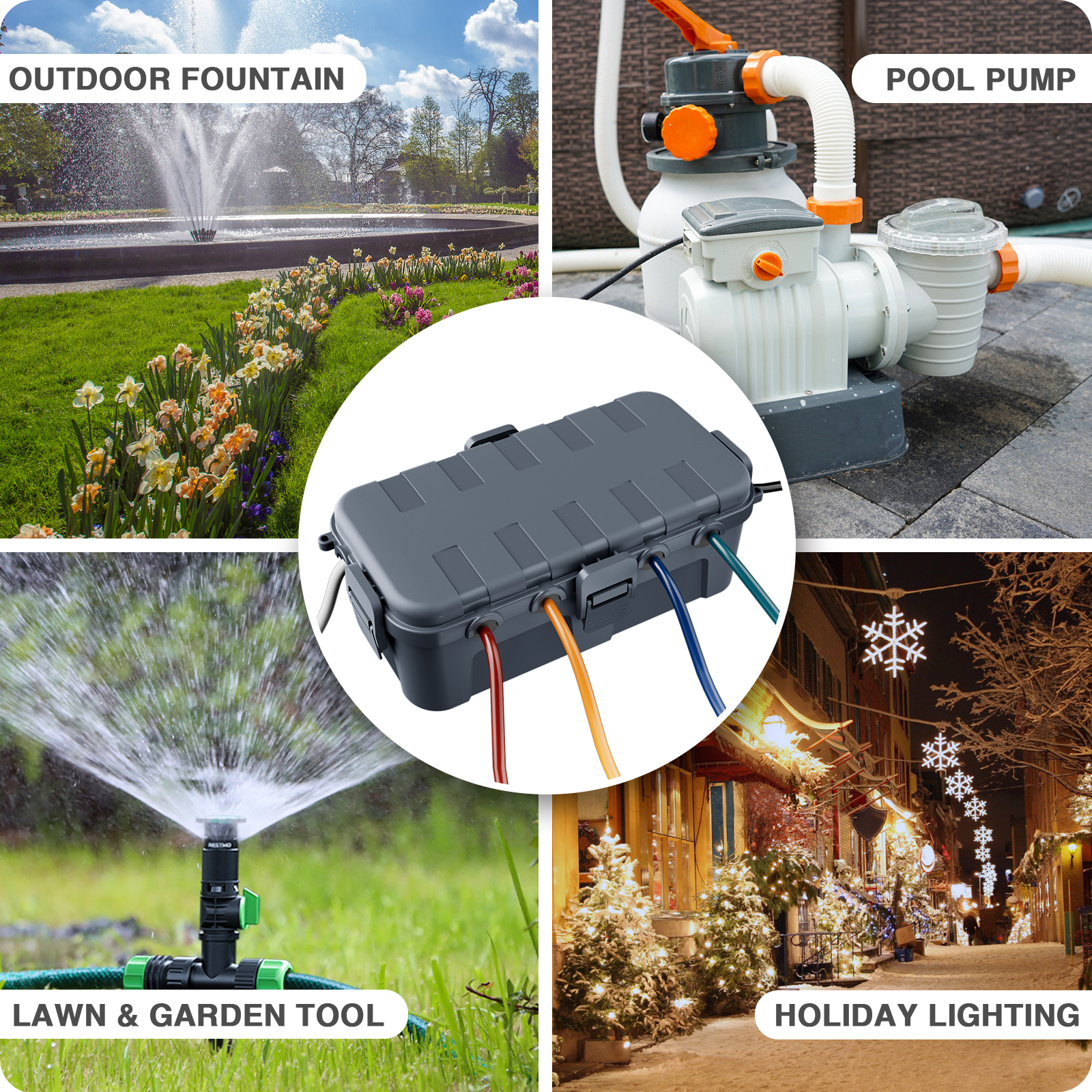 Extension Cord Outdoor - Outdoor Electrical Box Waterproof Extension Cord