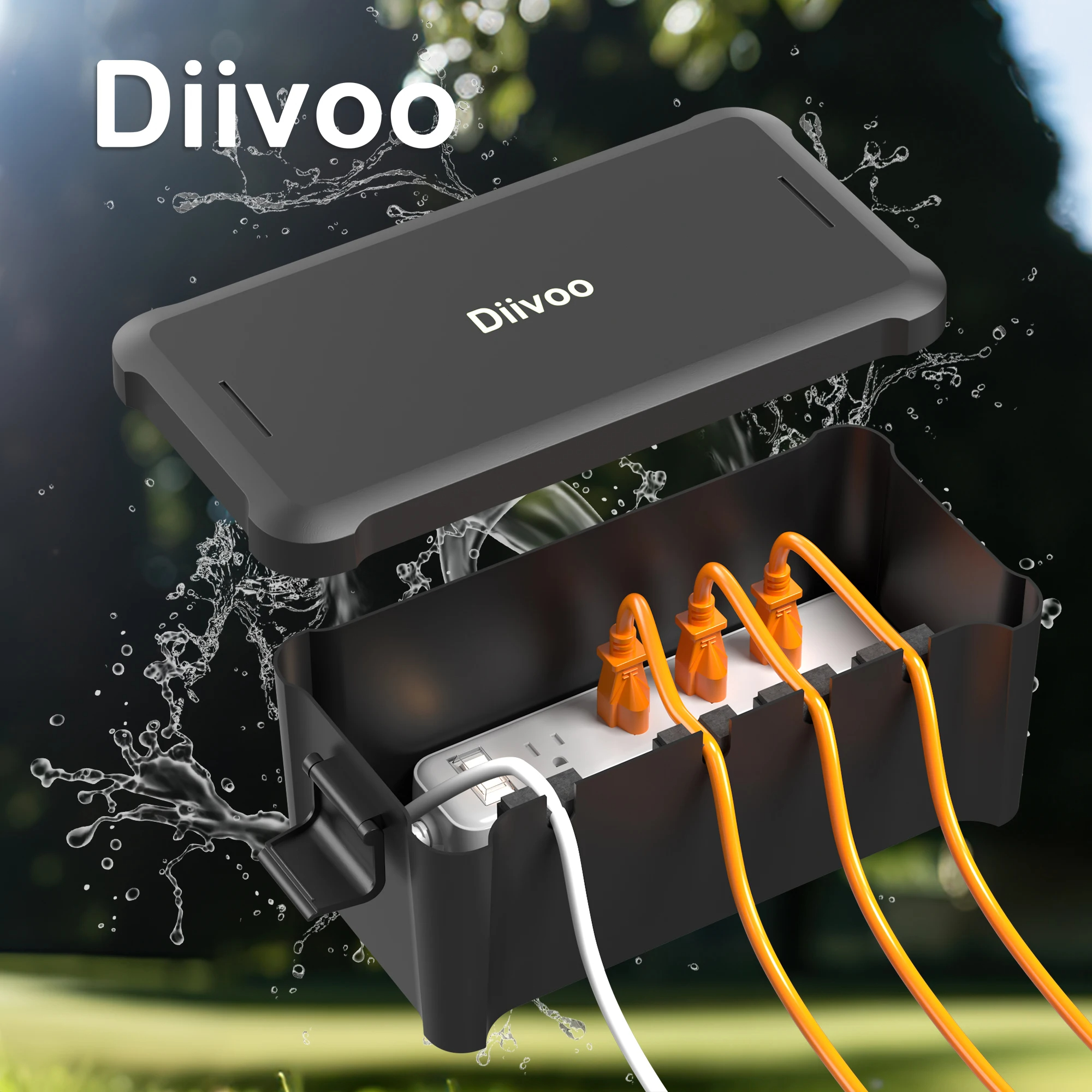 Extension Cord Outdoor - Diivoo Outdoor Waterproof Electrical Box Outside