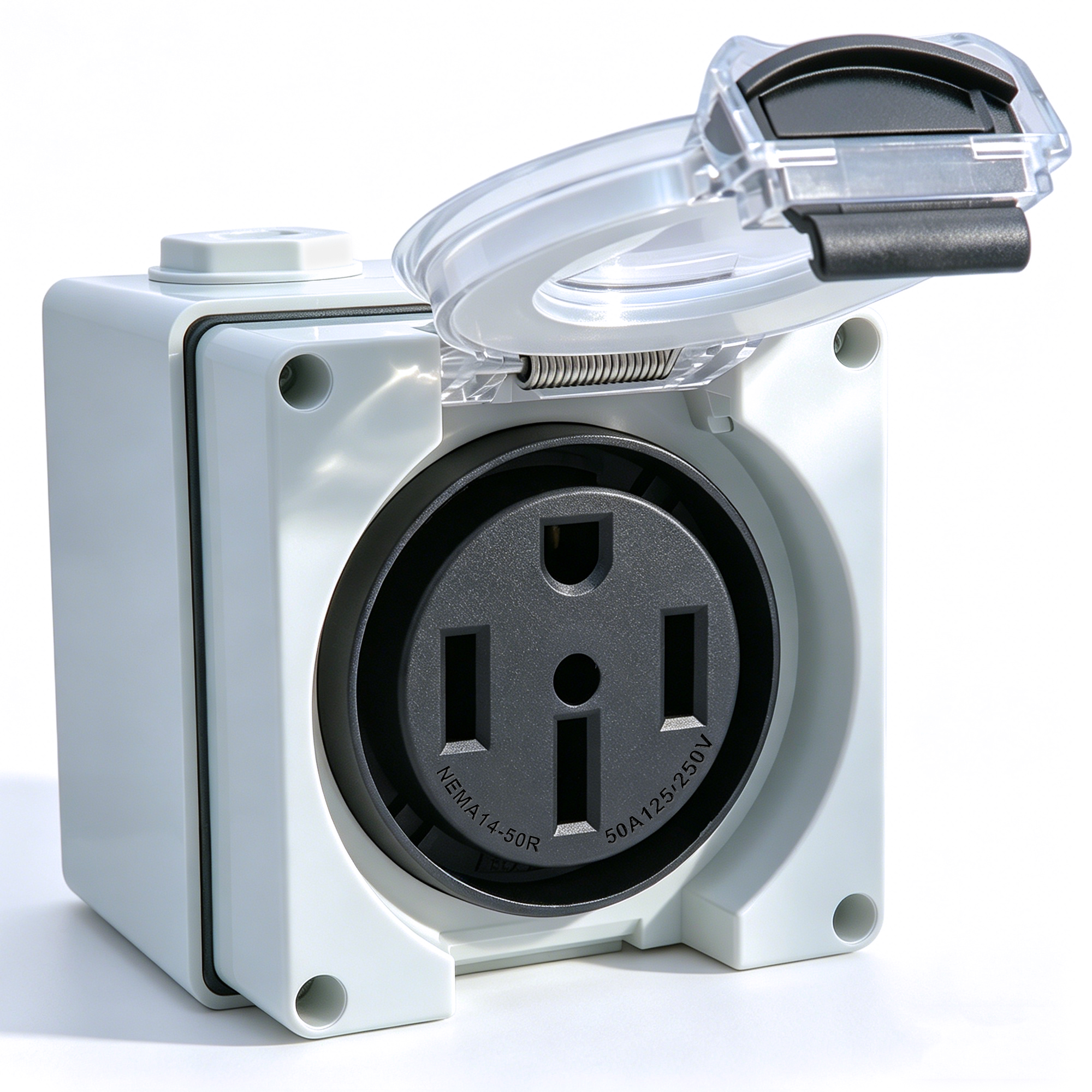 Outdoor Power Receptacle Box - 50 Amp RV Outlet Box NEMA