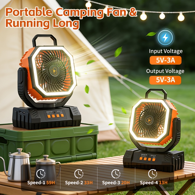 Outdoor Power Fan - us20000mAh Battery Powered Camping Fan -