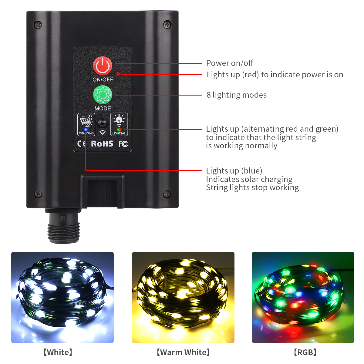 100M 50M Outdoor Solar Festoon - Outdoor Power Distribution Panel review and price