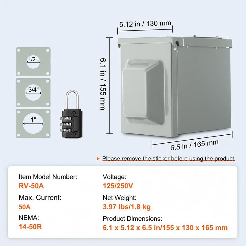 RV Electrical Pedestal 125/250 - Outdoor Power Receptacle Box review and price