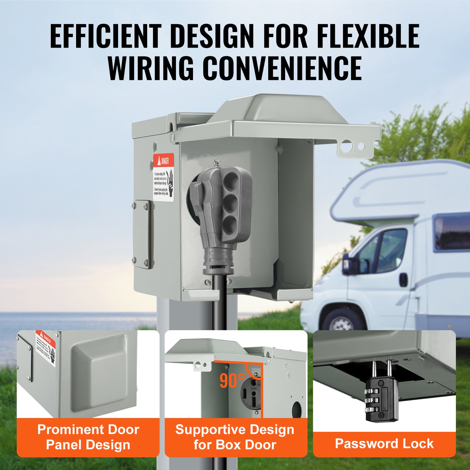 50 Amp RV Power Outlet Box, 12 - Outdoor Power Receptacle Box review and price