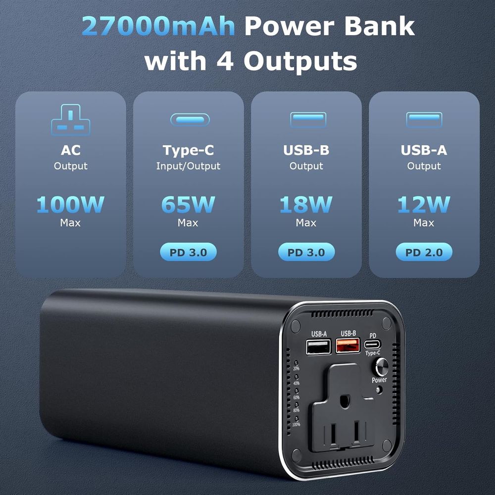 100W AC Outlet 98Wh Power Bank - Outdoor Power Bank With Ac Outlet review and price