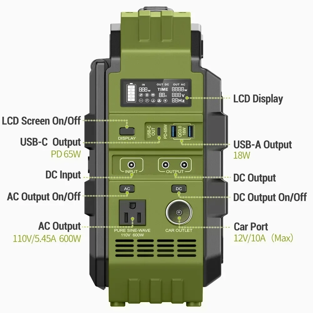 Portable Power Station 1000W L - Outdoor Power Bank With Ac Outlet review and price