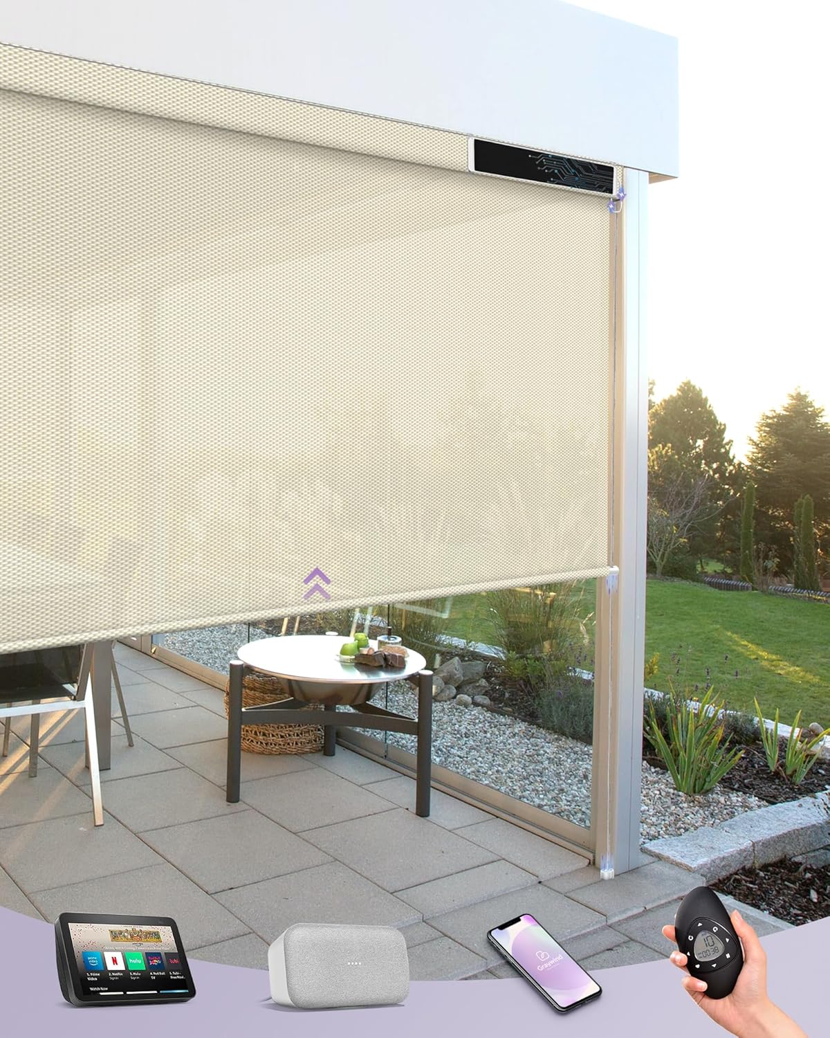 Motorized Outdoor Shades for P - Outdoor Power Blinds review and price
