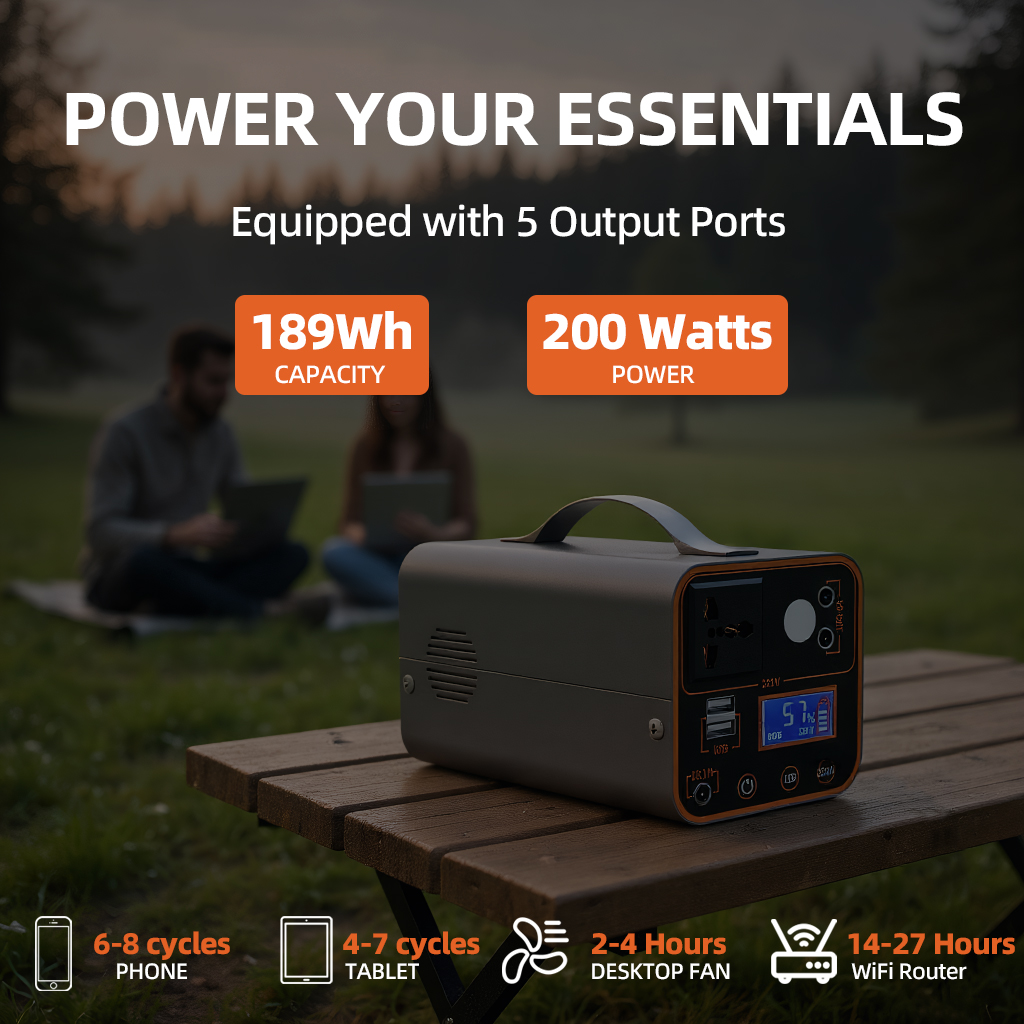 200W Portable Power Station 22 - Outdoor Power Bank With Ac Outlet review and price