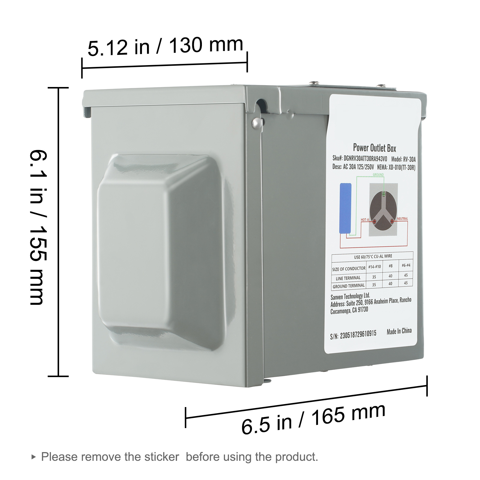 30 Amp RV Power Outlet Box, 12 - Outdoor Power Receptacle Box review and price