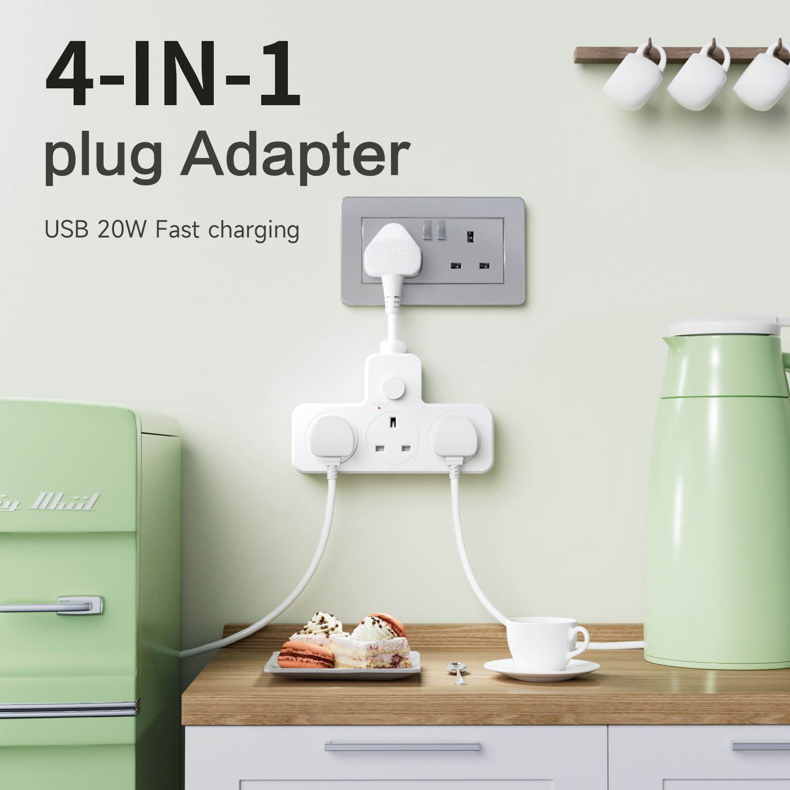 UK Power Plug Wall Outlet 13A  - Outdoor Power Strip review and price