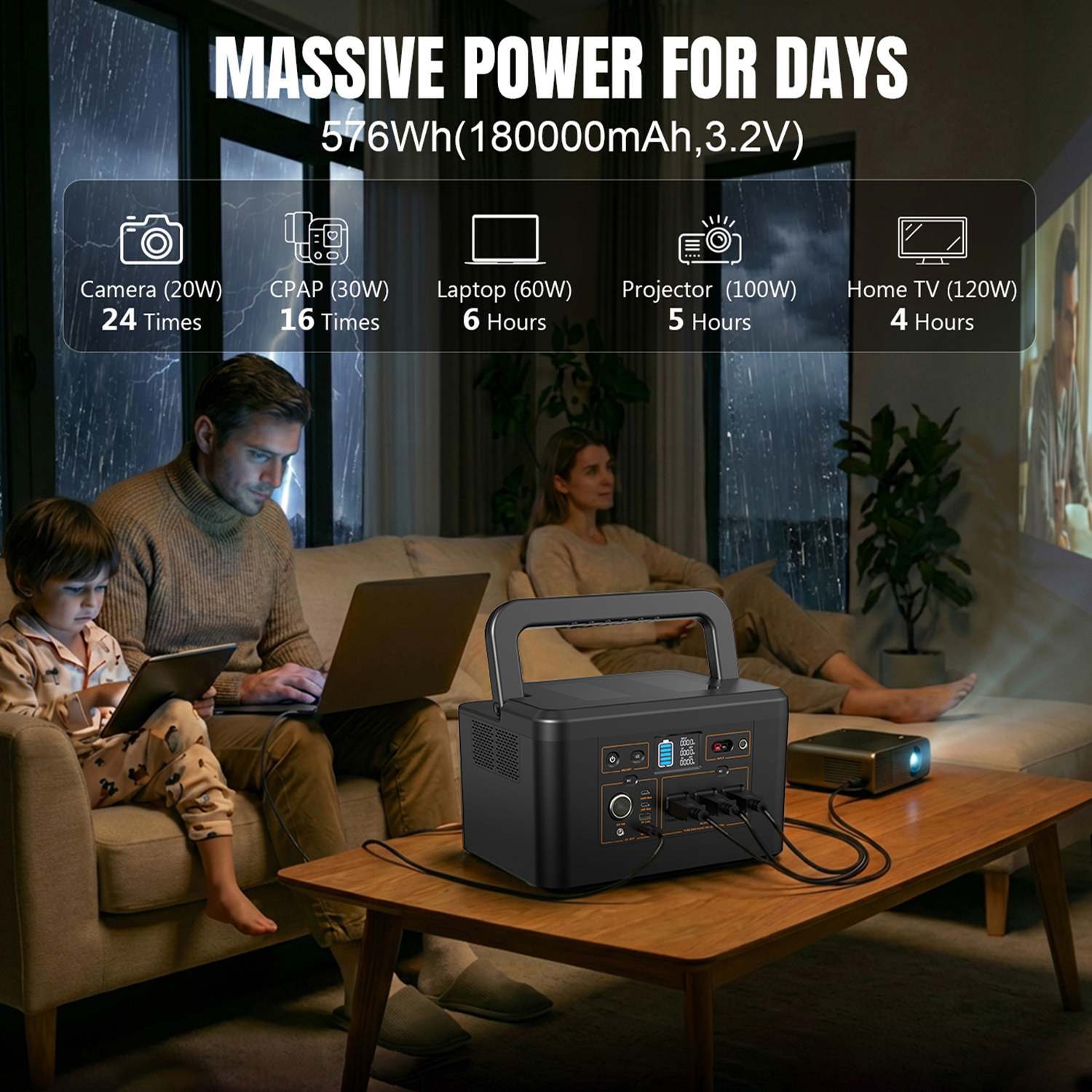 650W Portable Power Station,57 - Outdoor Power Bank With Ac Outlet review and price