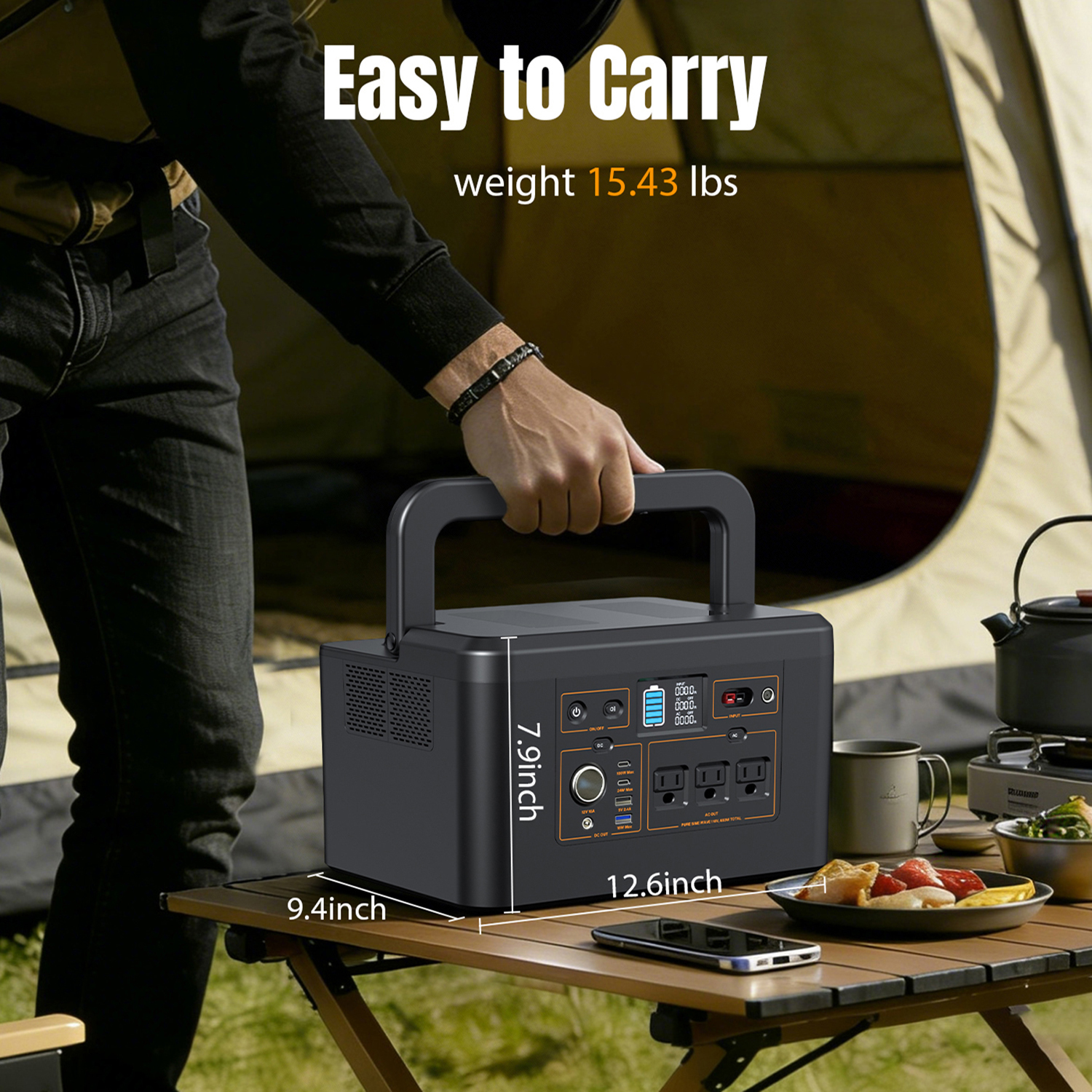 650W Portable Power Station,57 - Outdoor Power Bank With Ac Outlet review and price