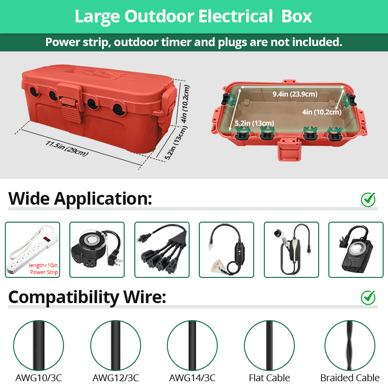 Waterproof Cable Boxes for Out - Outdoor Use Power Strip review and price