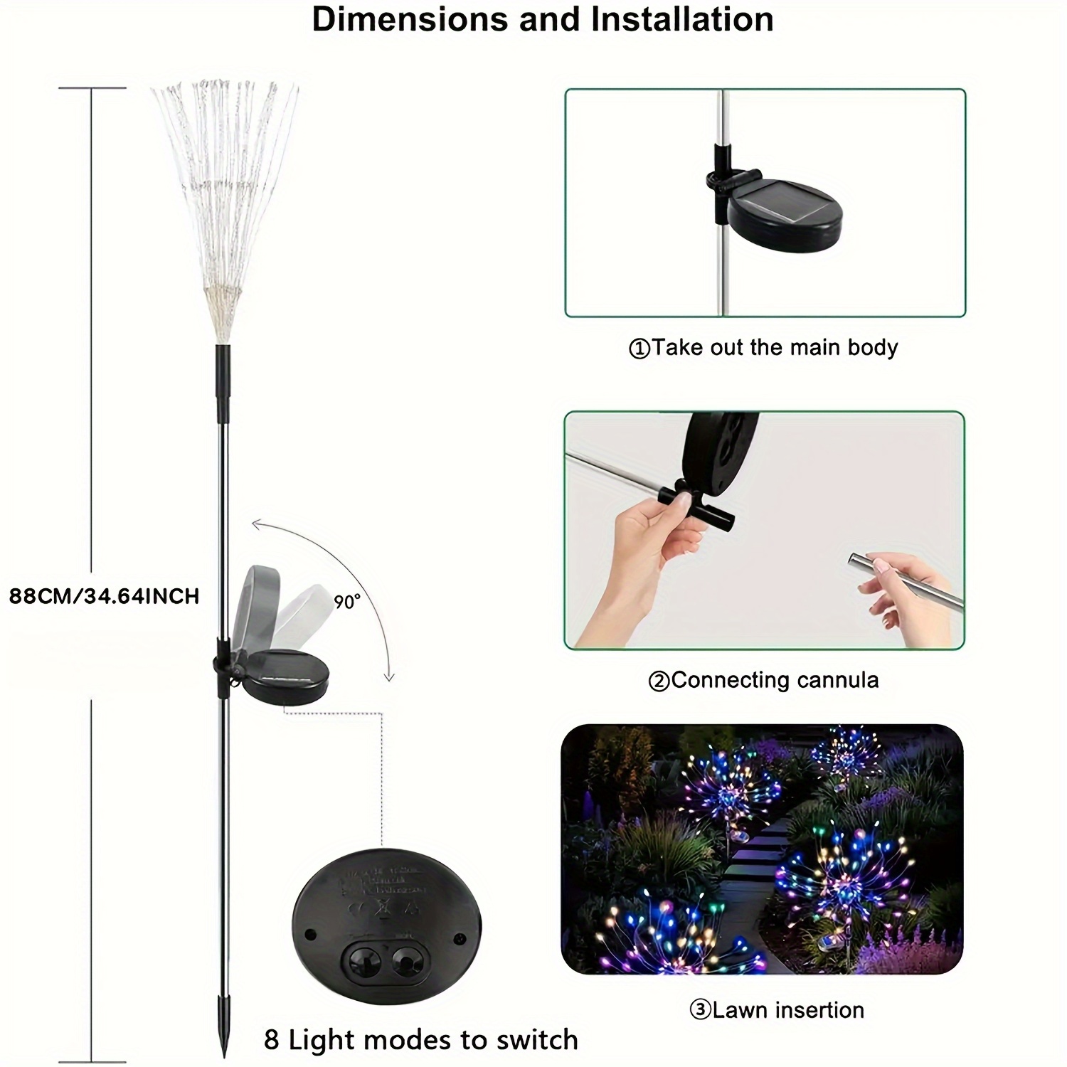 8-Mode Solar Firework Lights w - Quality Outdoor Power review and price