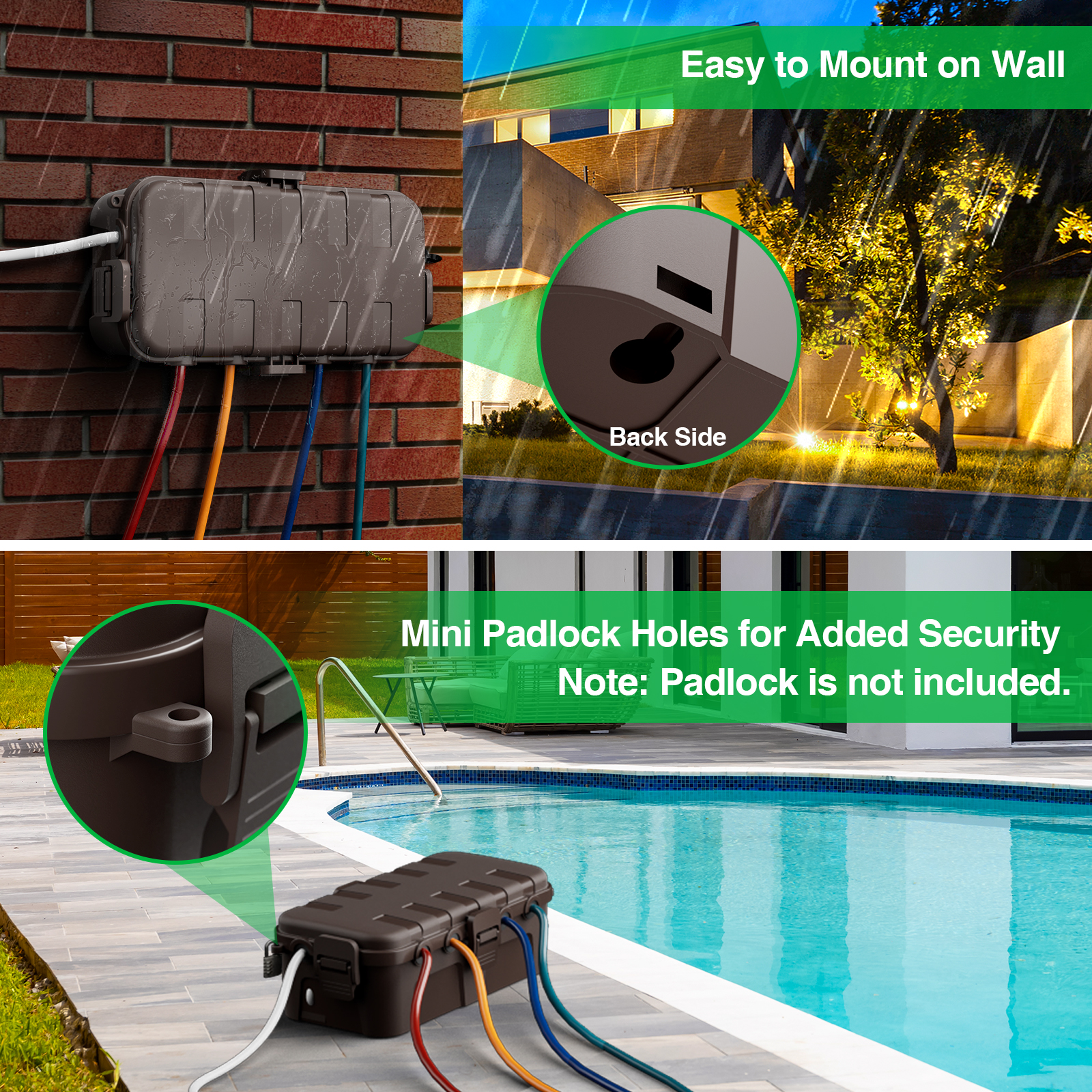 Medium Waterproof Electrical B - Outdoor Use Power Strip review and price