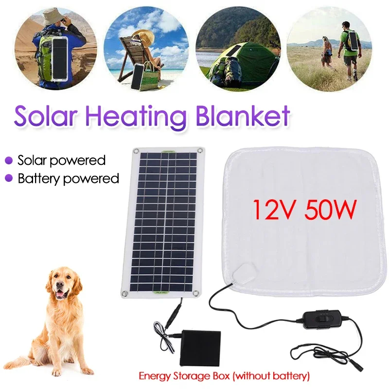 12V 50W Solar Panel Powered El - Outdoor Power Heater review and price