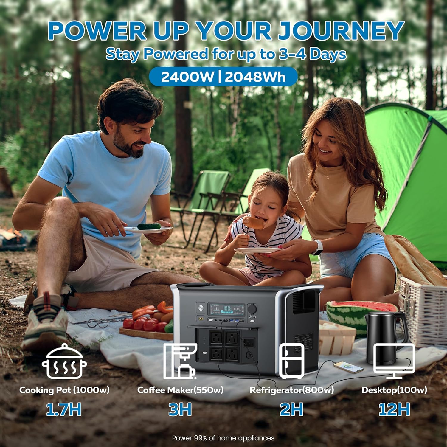 Portable Power Station, 2048Wh - Outdoor Power Bank With Ac Outlet review and price