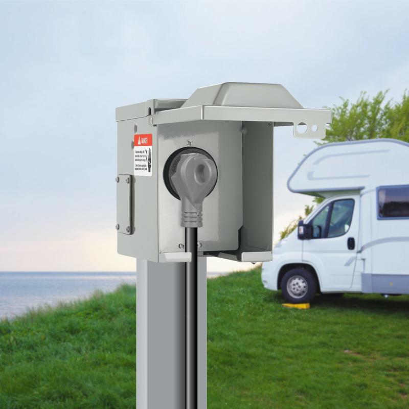 30 Amp RV Power Outlet Box, 12 - Outdoor Power Receptacle Box review and price