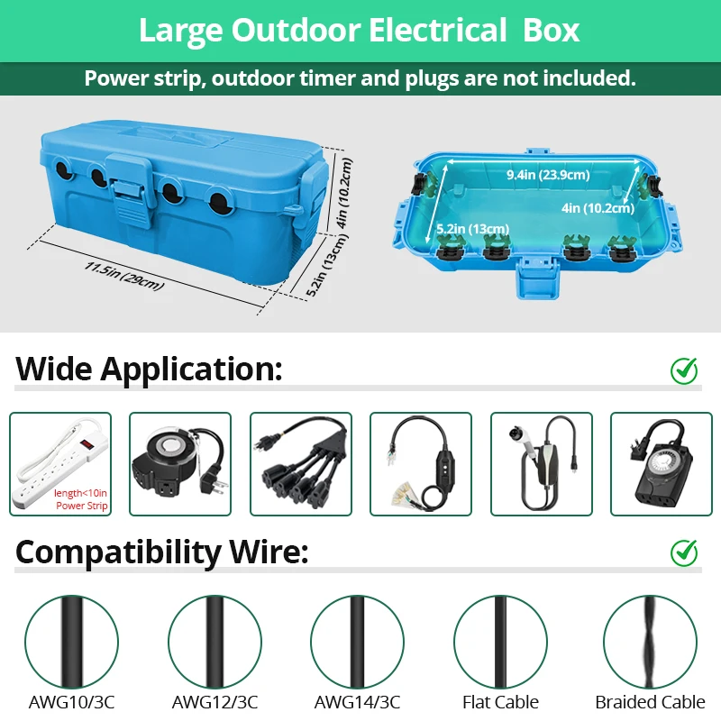 IP54 Medium Waterproof Cable B - Outdoor Use Power Strip review and price