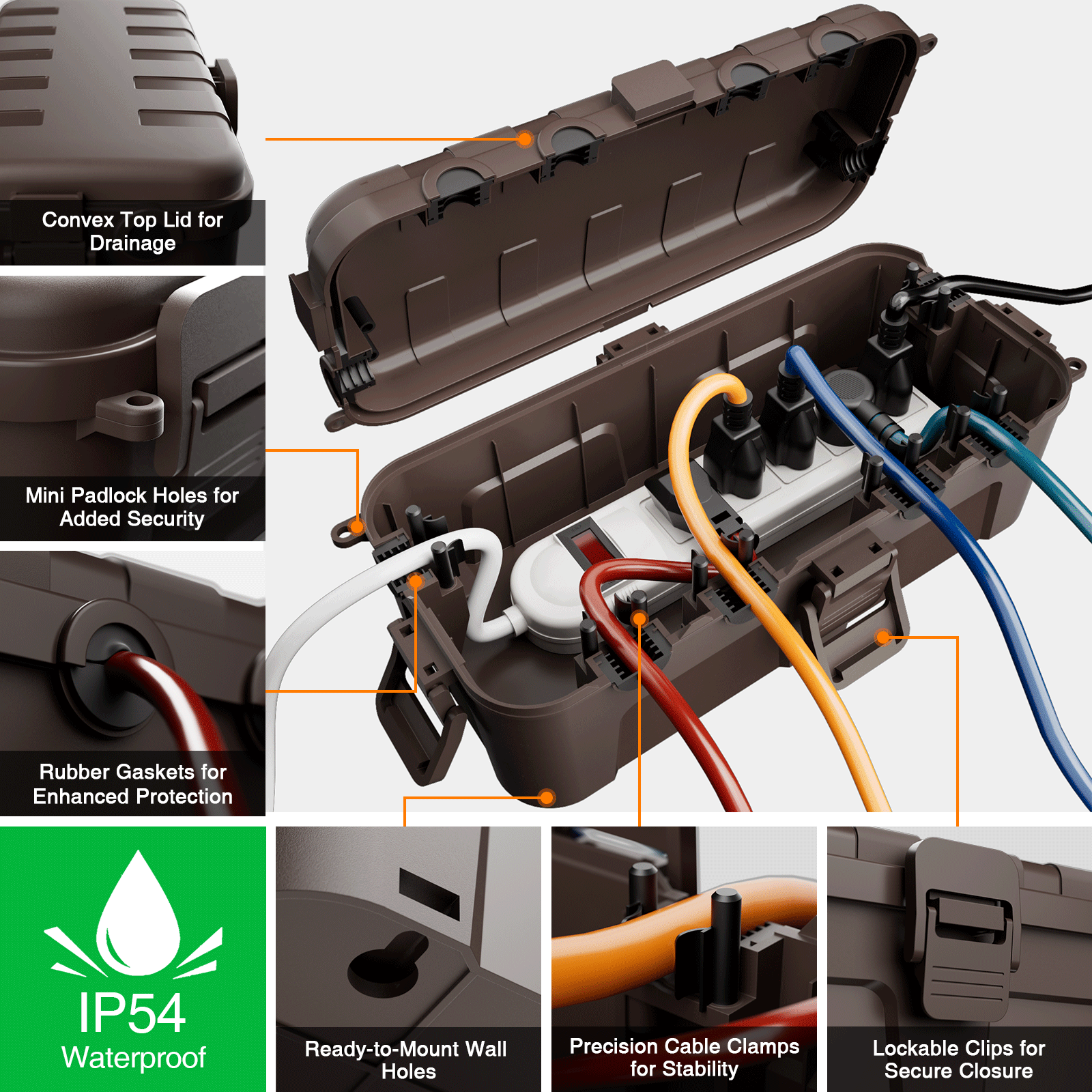 Medium Size Waterproof Cable O - Outdoor Use Power Strip review and price