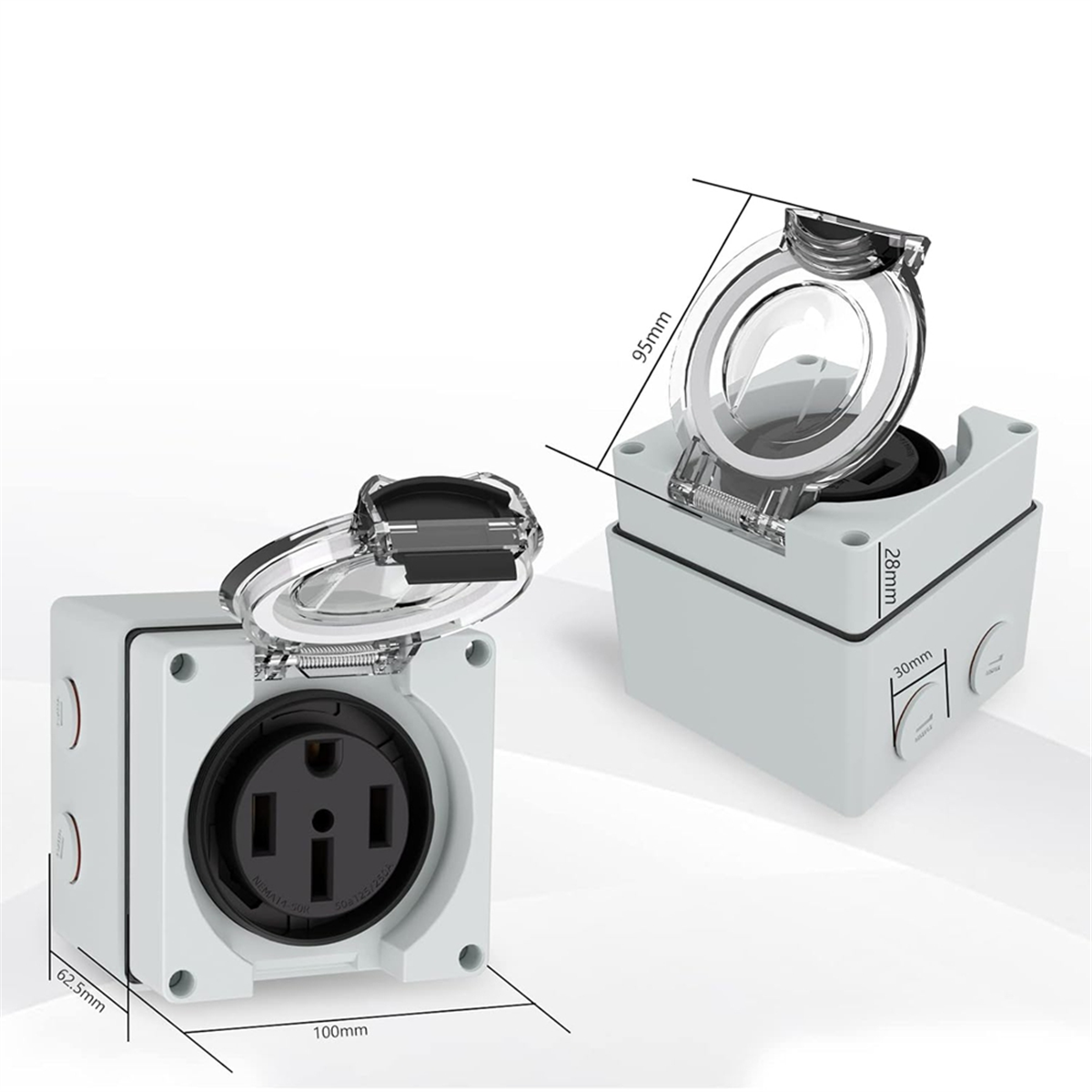 AT16 50Amp Power Outlet Box,12 - Outdoor Power Receptacle Box review and price