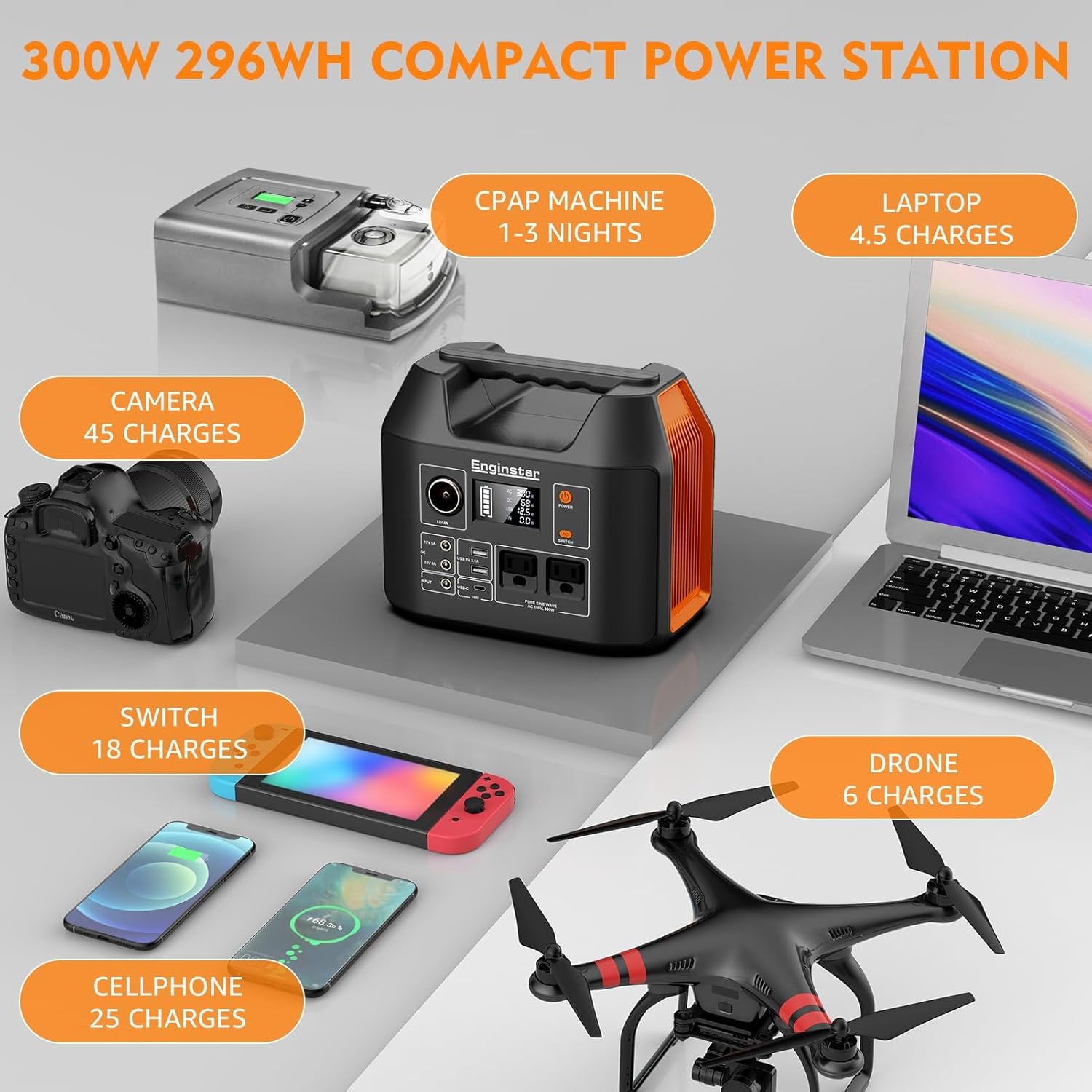 Portable Power Station 300W 29 - Outdoor Power Bank With Ac Outlet review and price
