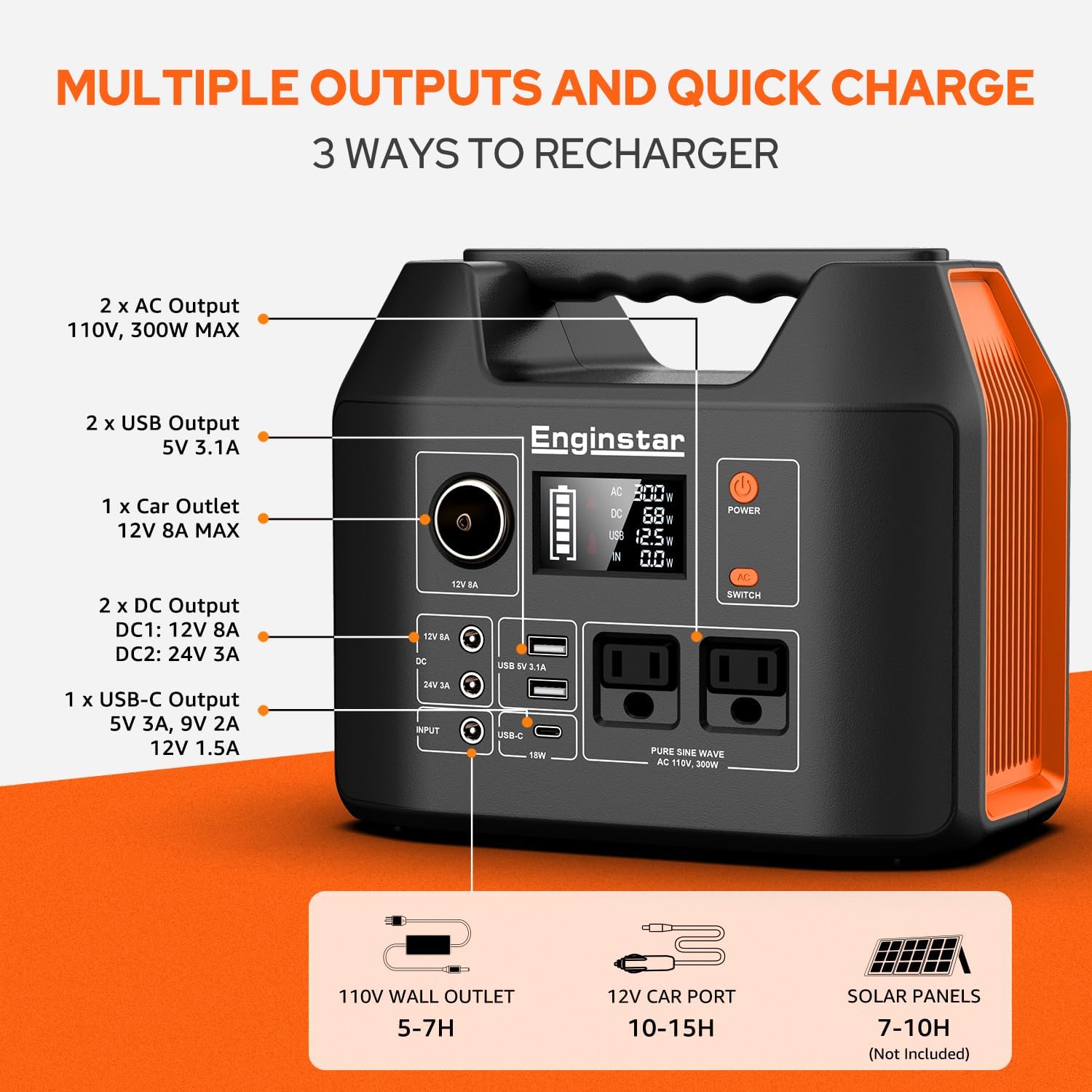Portable Power Station 300W 29 - Outdoor Power Bank With Ac Outlet review and price
