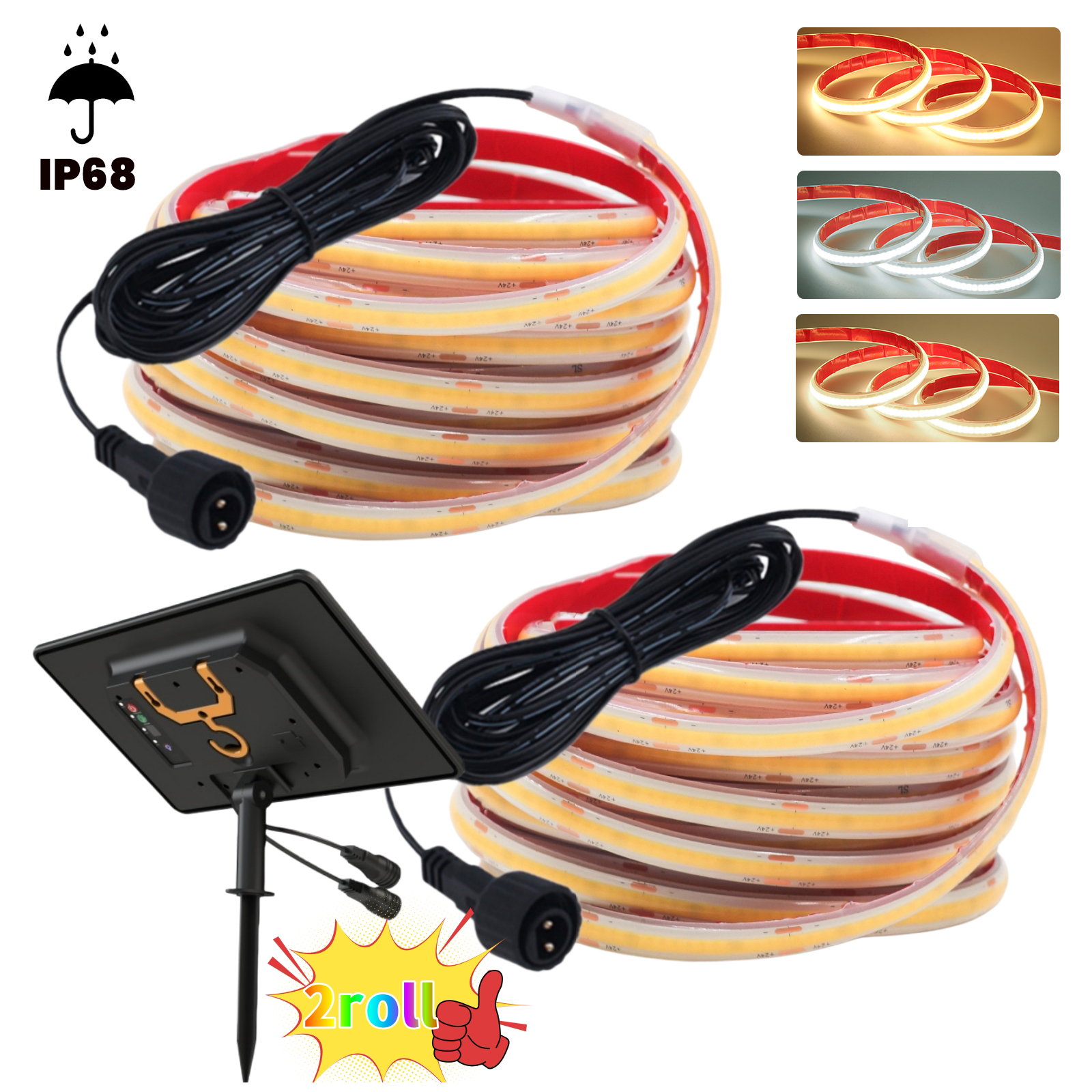 24V COB Strip IP68 Waterproof  - Outdoor Power Strip review and price