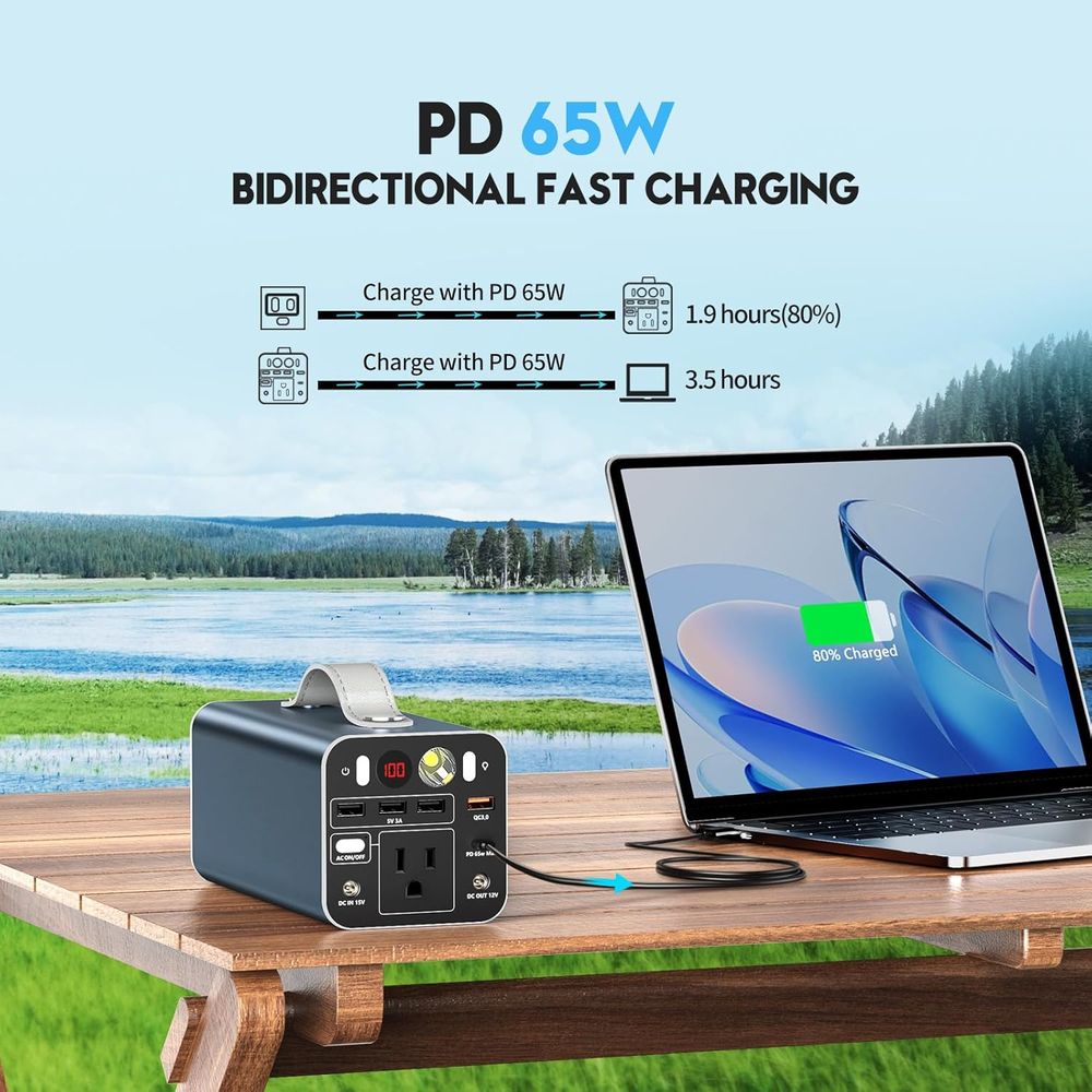 150W Portable Power Station, 1 - Outdoor Power Bank With Ac Outlet review and price