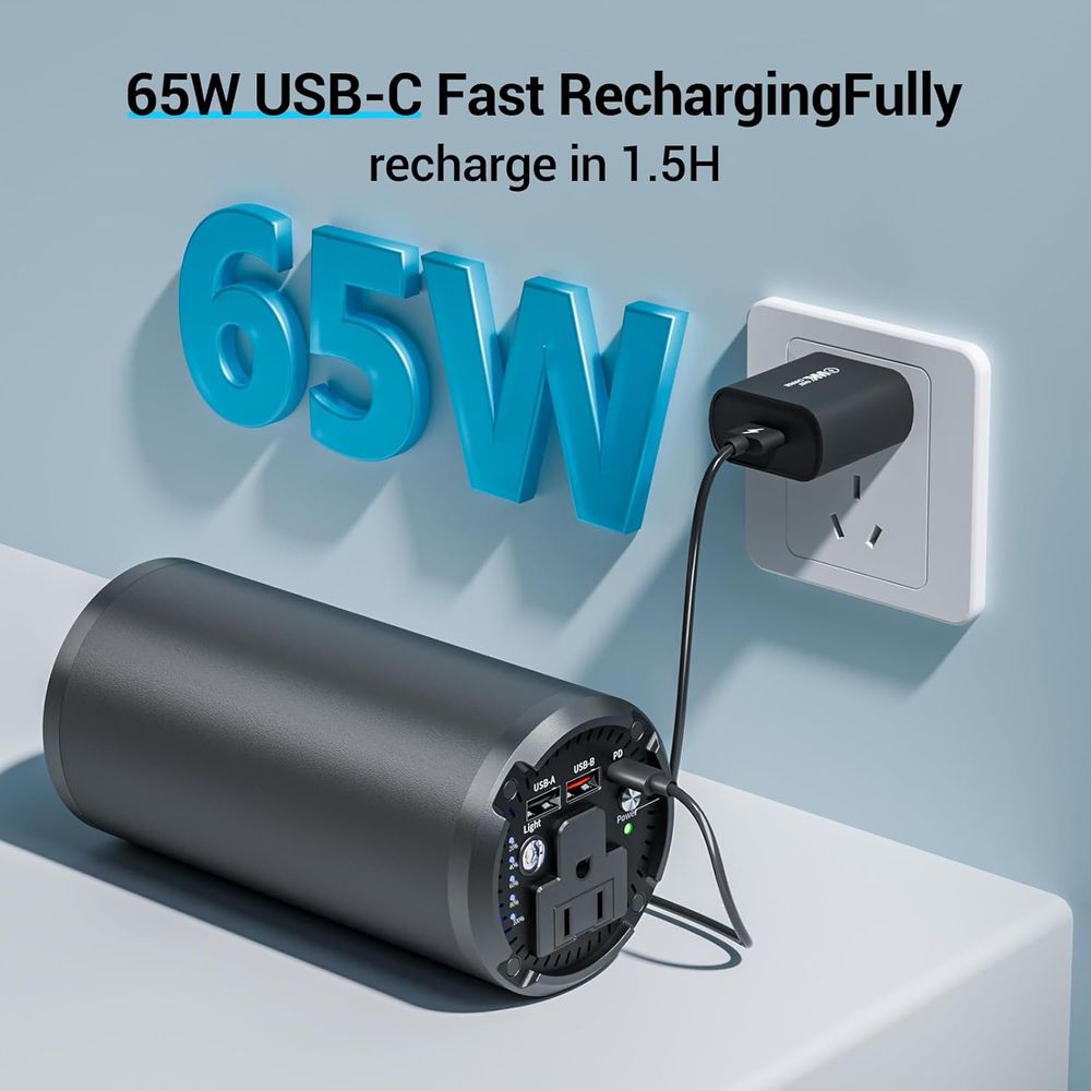 100W AC Outlet 65W PD Portable - Outdoor Power Bank With Ac Outlet review and price