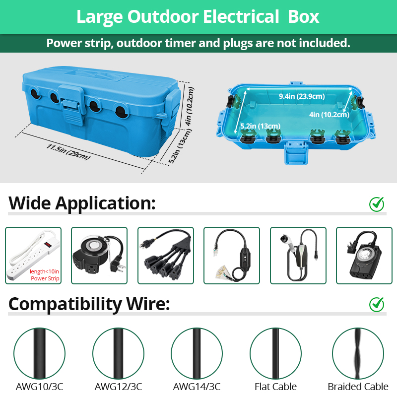 IP54 Medium Waterproof Cable B - Outdoor Use Power Strip review and price
