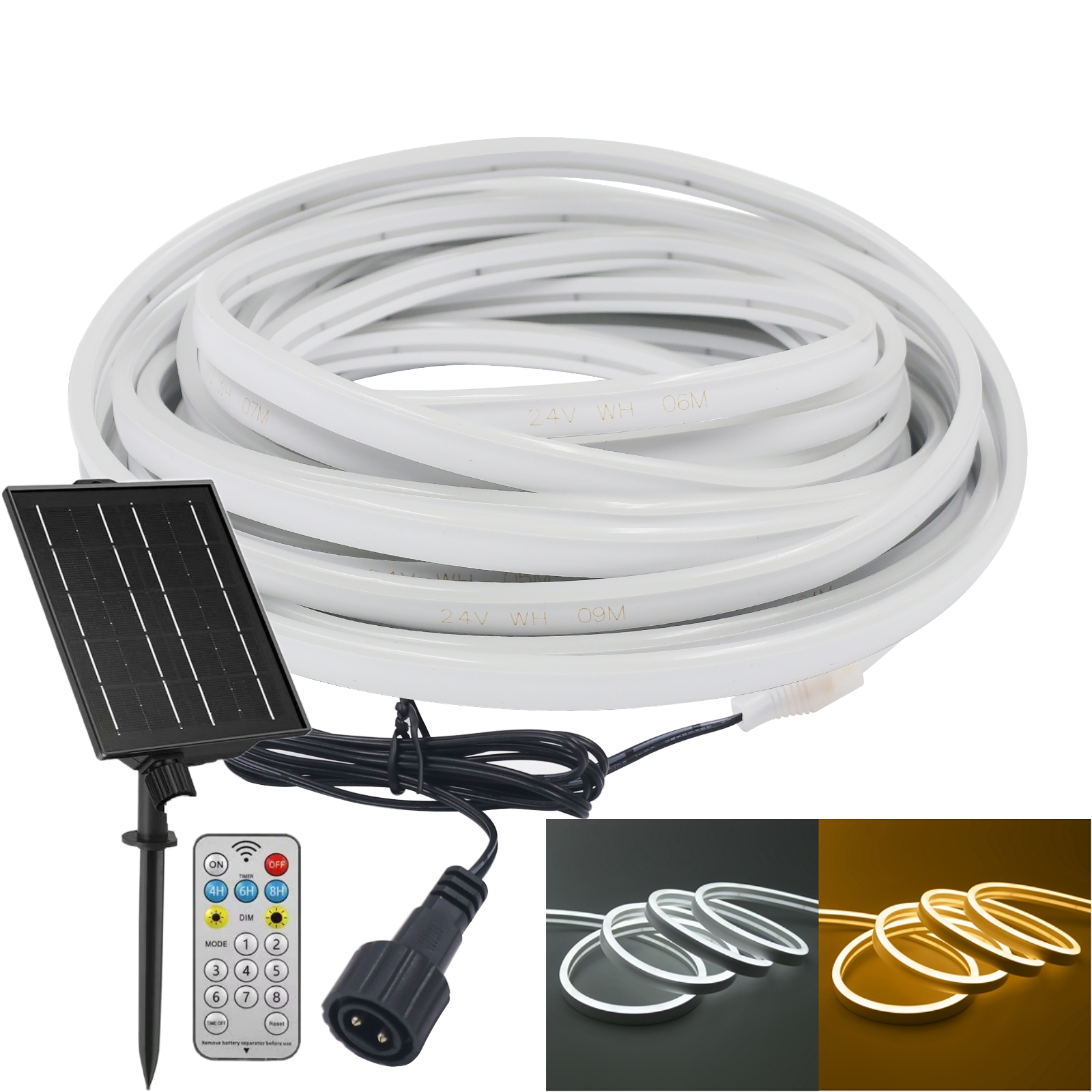 24V Solar Neon Light LED Strip - Outdoor Power Strip review and price