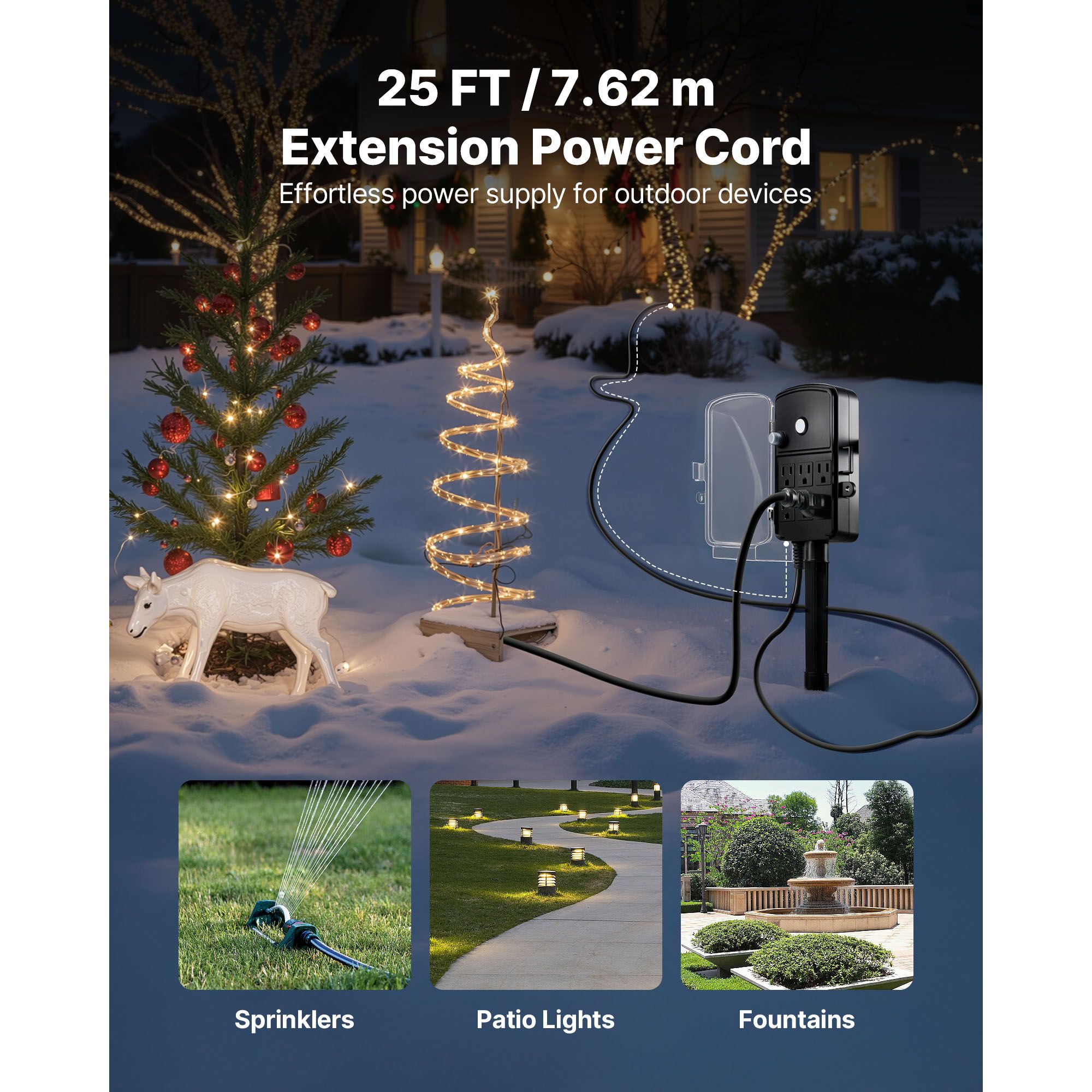 Outdoor Power Stake 25FT Exten - Extension Cord Outdoor review and price